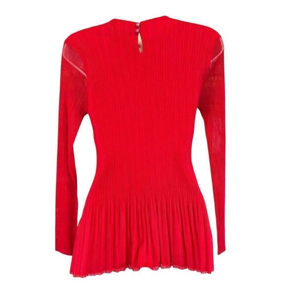 Journey Long Sleeve V Neck Pleated & Beaded Top NWT Size Small - Picture 2 of 3